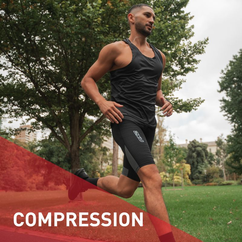 2XU Men Core Compression Tights - Black / Silver – Running Lab Singapore