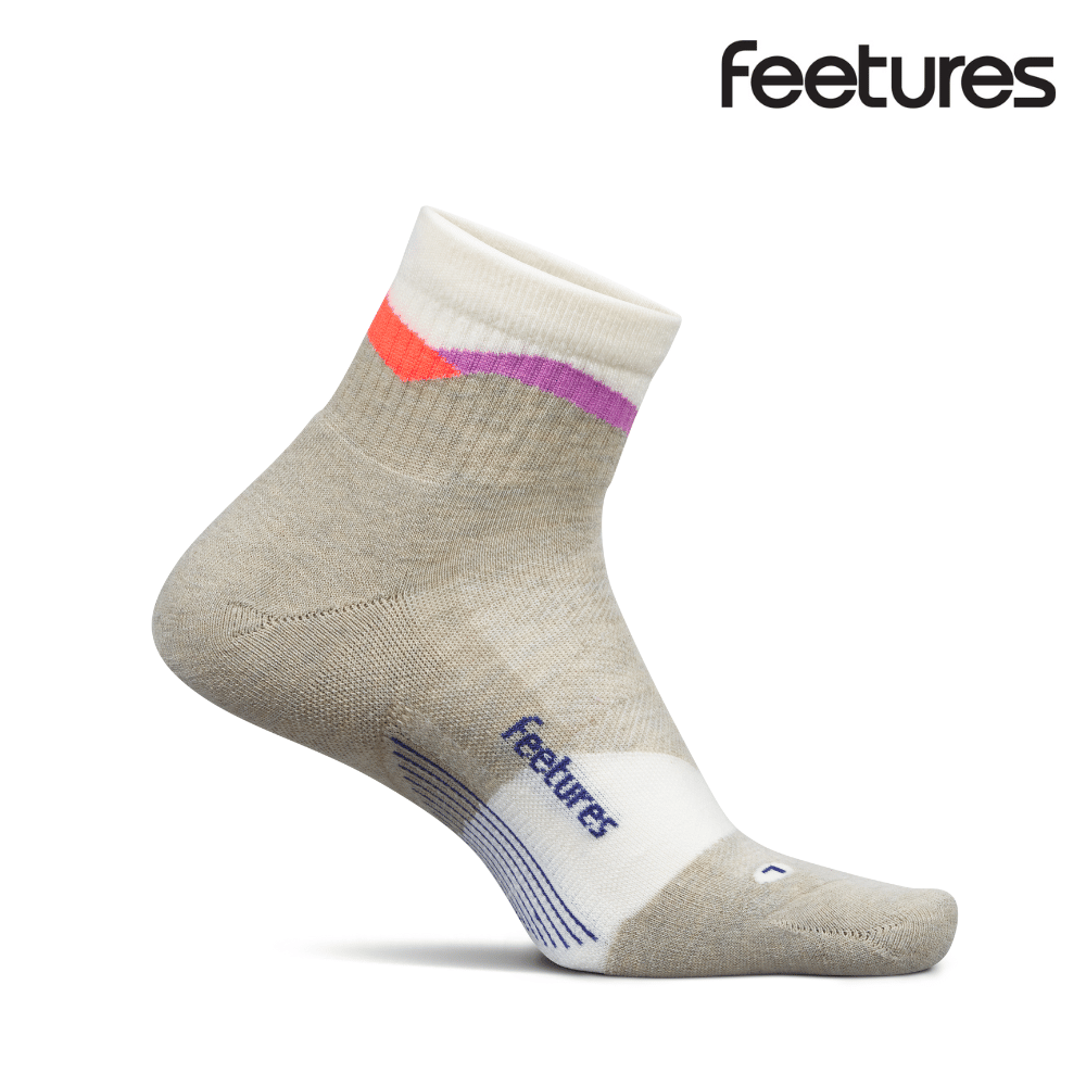 Feetures Trail Max Cushion Quarter - Mountain High Cream