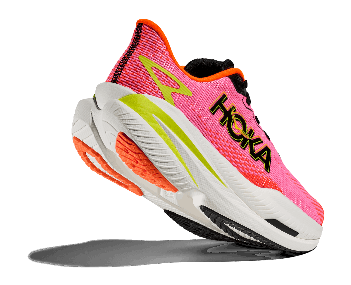 HOKA Women Mach X 3 Wide - Neon Rose / Neon Tangerine