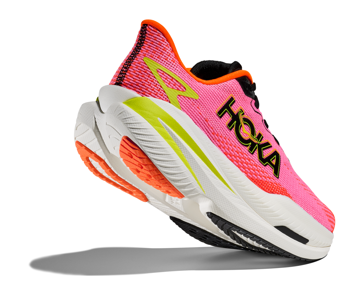 HOKA Women Mach X 3 Wide - Neon Rose / Neon Tangerine