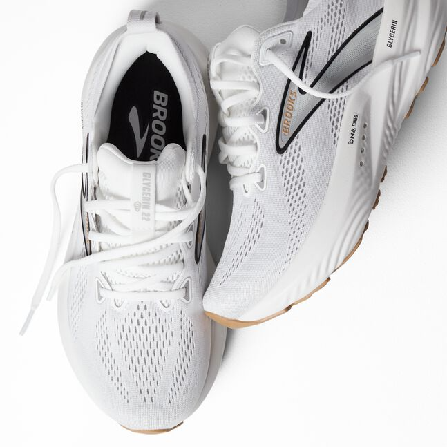 Brooks Women Glycerin 22 Wide - White / Grey / Black