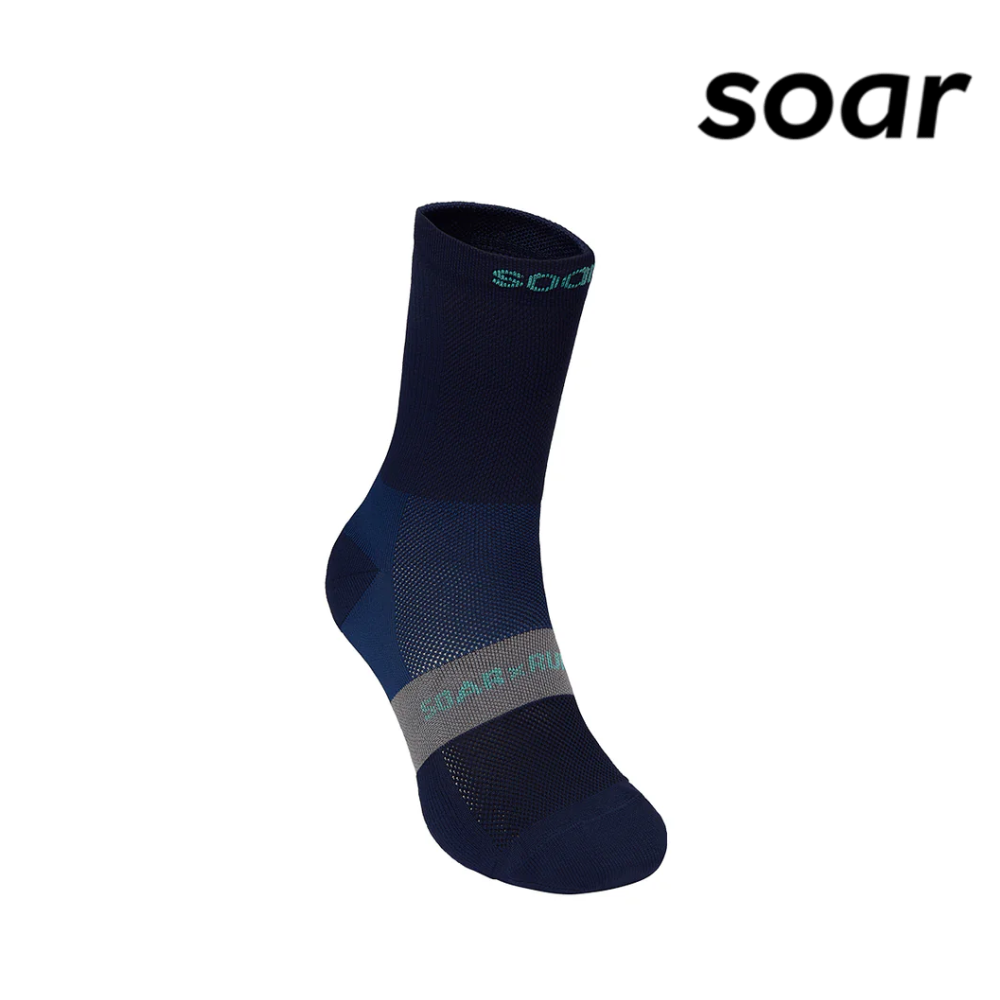 Buy SOAR Running Unisex Crew Sock - Navy for running in Singapore - Running Lab SG