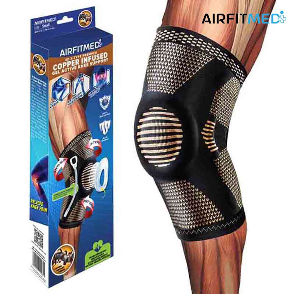 Buy AirFit Medi Knee Gel Active Pressure Support (Copper Infused) for running in Singapore - Running Lab SG