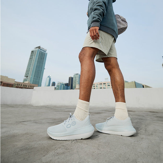 Buy OOFOS Men OOmy Stride - White / Glacier for running in Singapore - Running Lab SG