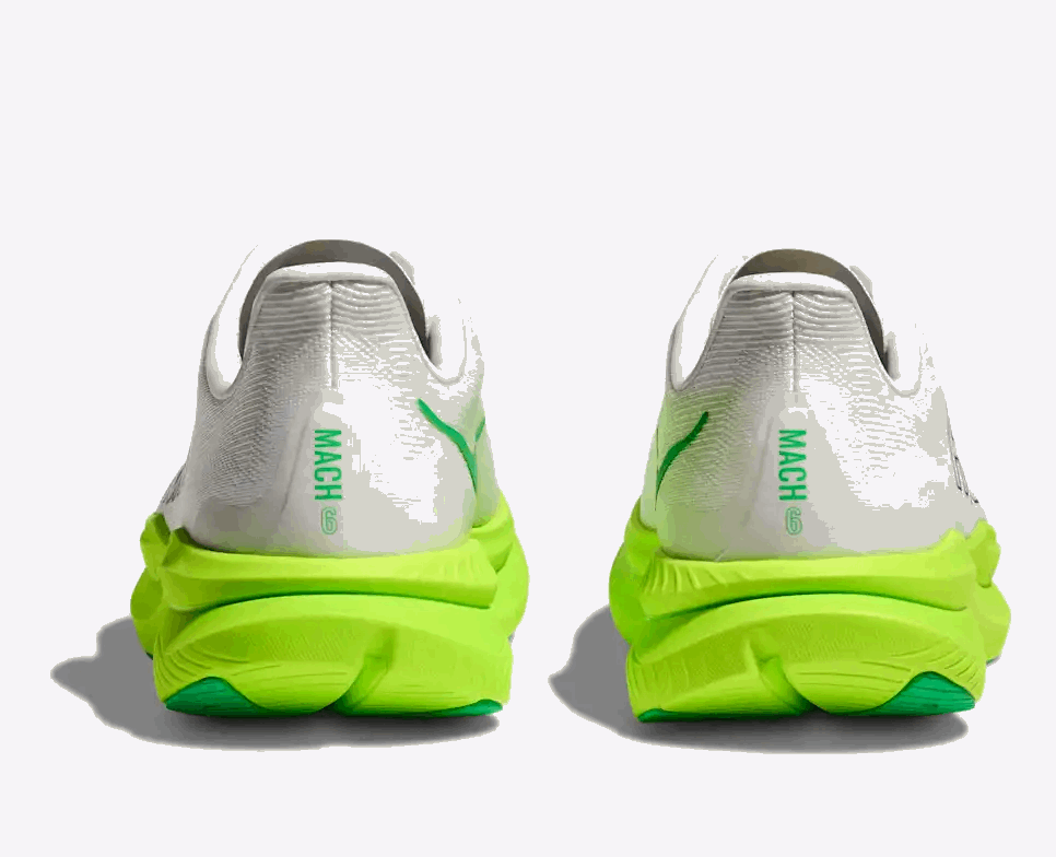 Buy HOKA Men Mach 6 - White / Neon Lime for running in Singapore - Running Lab SG