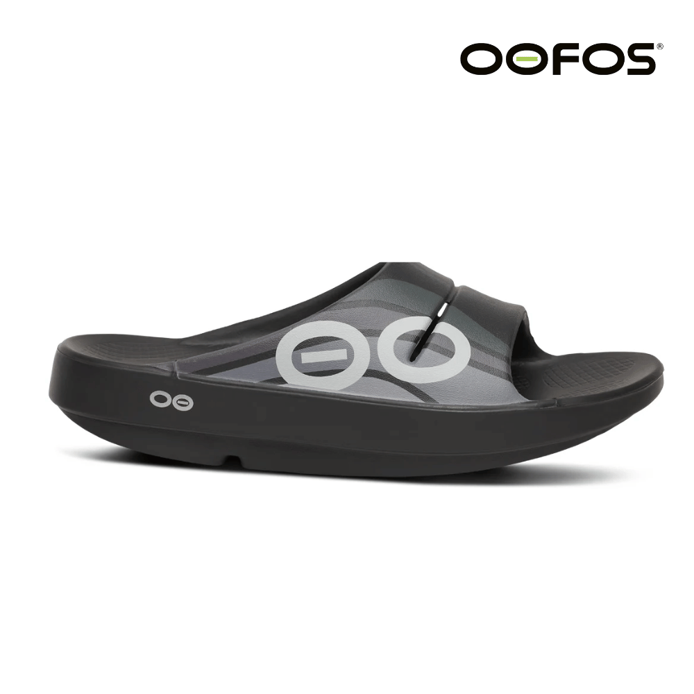 Buy OOFOS Unisex OOahh Sport - Black Wave for running in Singapore - Running Lab SG