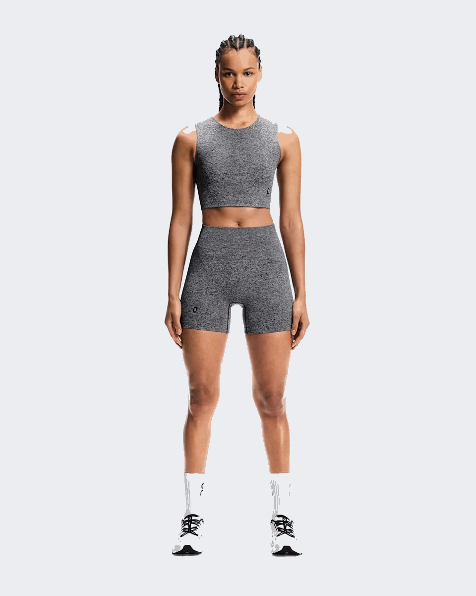 Buy On Women Studio Knit Crop - Graphite / Heather for running in Singapore - Running Lab SG