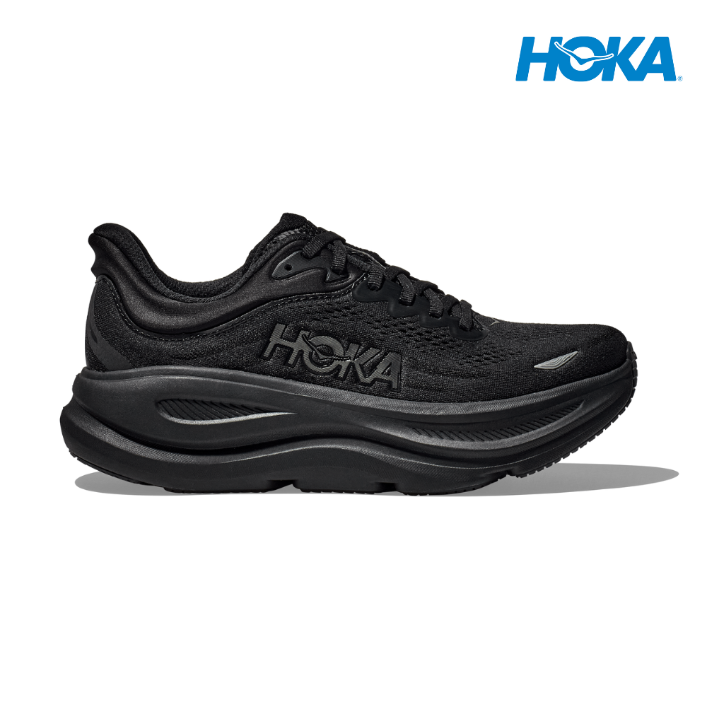 Buy HOKA Men Bondi 9 Wide - Black / Black for running in Singapore - Running Lab SG