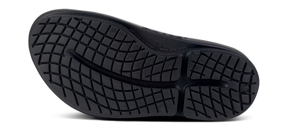 Buy OOFOS Women OOmega OOahh Slide - Matte Black for running in Singapore - Running Lab SG