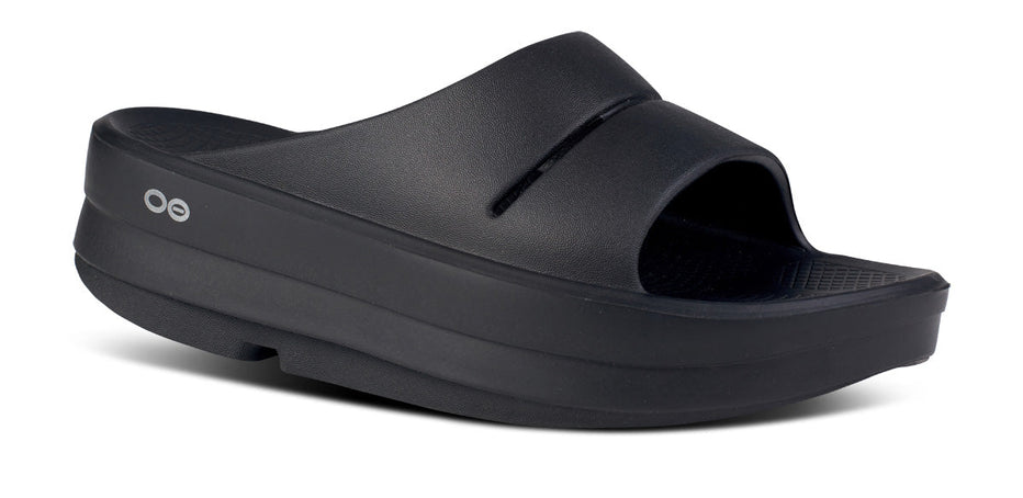 Buy OOFOS Women OOmega OOahh Slide - Matte Black for running in Singapore - Running Lab SG