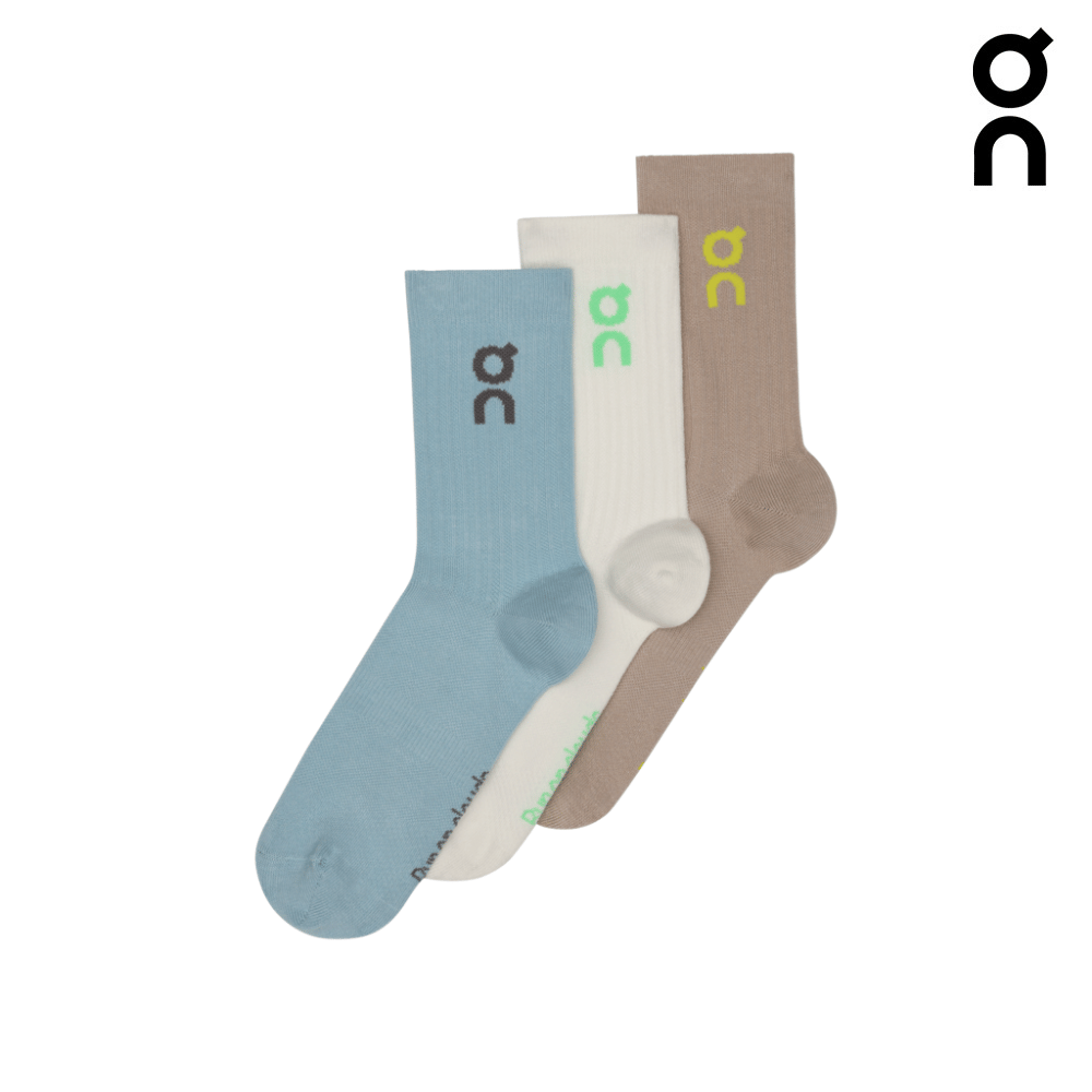 On Unisex Logo Sock High 3-Pack - Desert / Wash