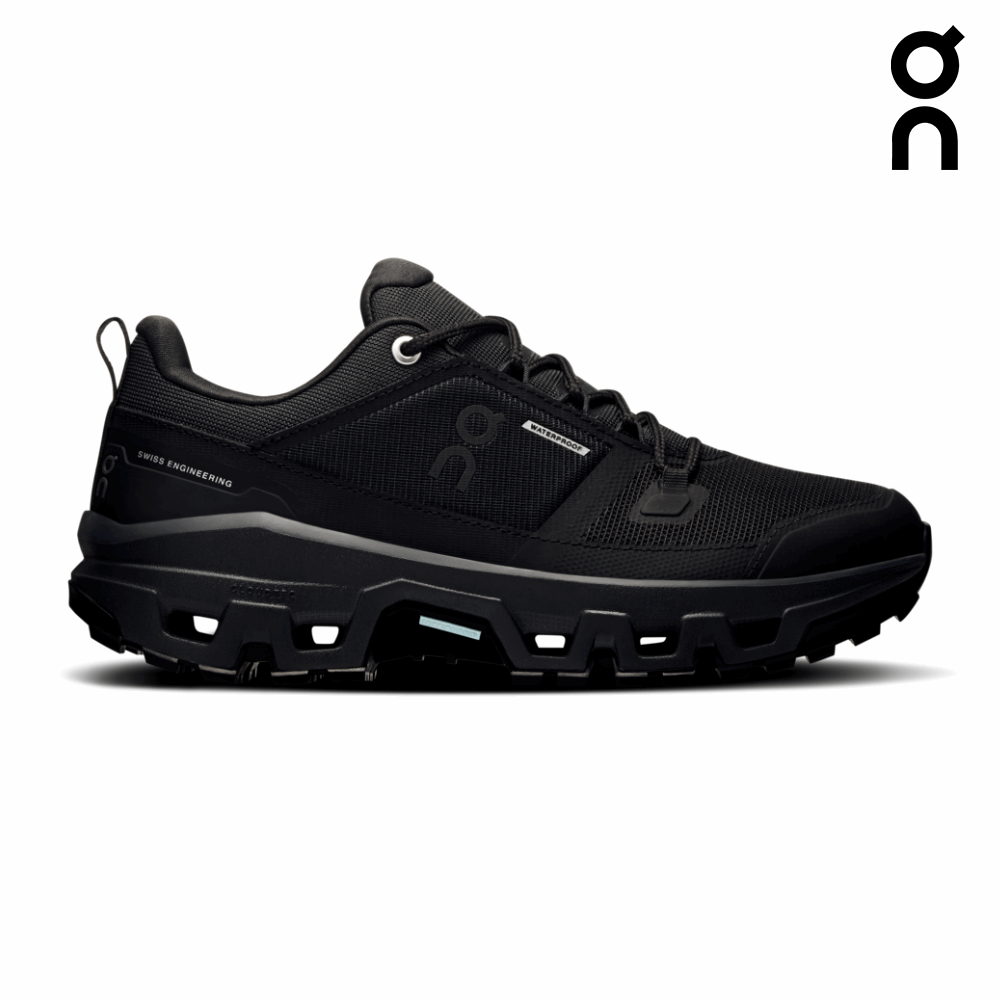 On Women Cloudrock Low Waterproof - Black / Black