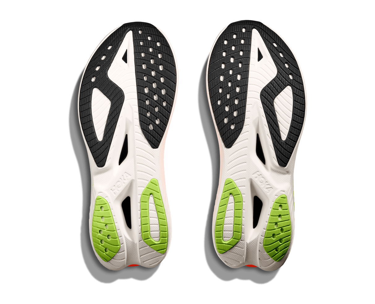 HOKA Men Mach X 3 - White / Neon Tangerine