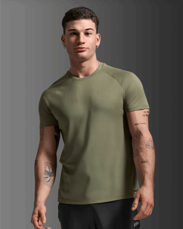 2XU Men Aero Mesh Tee - Alpine / Black Reflective