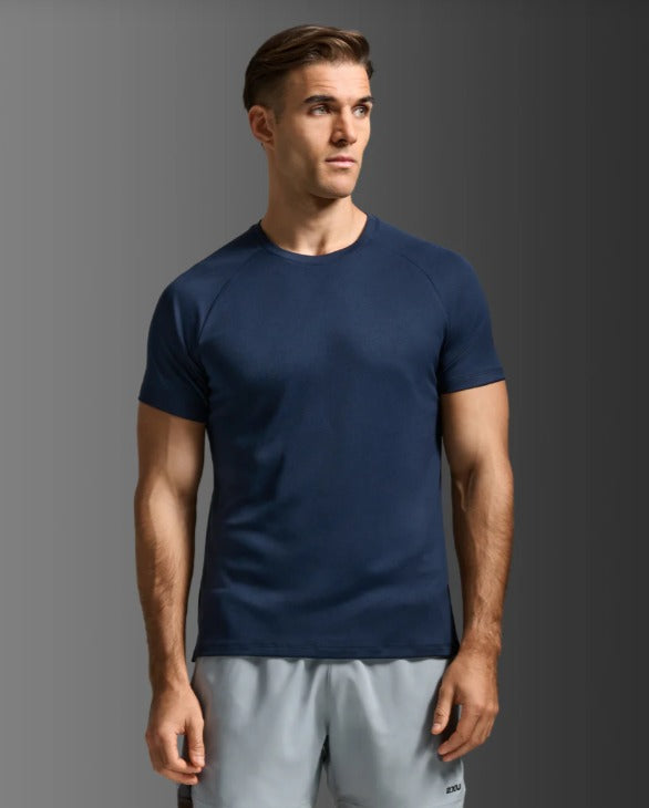 2XU Men Aero Mesh Tee - Midnight / Silver Reflective