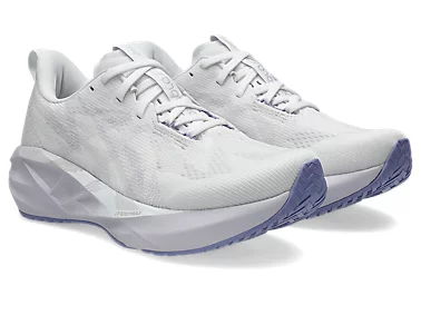 Buy ASICS Women Novablast 5 Wide - White / Lilac Hint for running in Singapore - Running Lab SG
