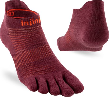 Buy Injinji Run Lightweight No-Show Coolmax - Mahogany for running in Singapore - Running Lab SG