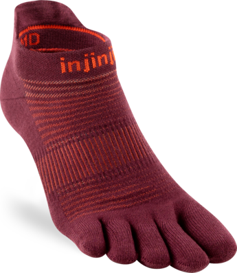 Buy Injinji Run Lightweight No-Show Coolmax - Mahogany for running in Singapore - Running Lab SG