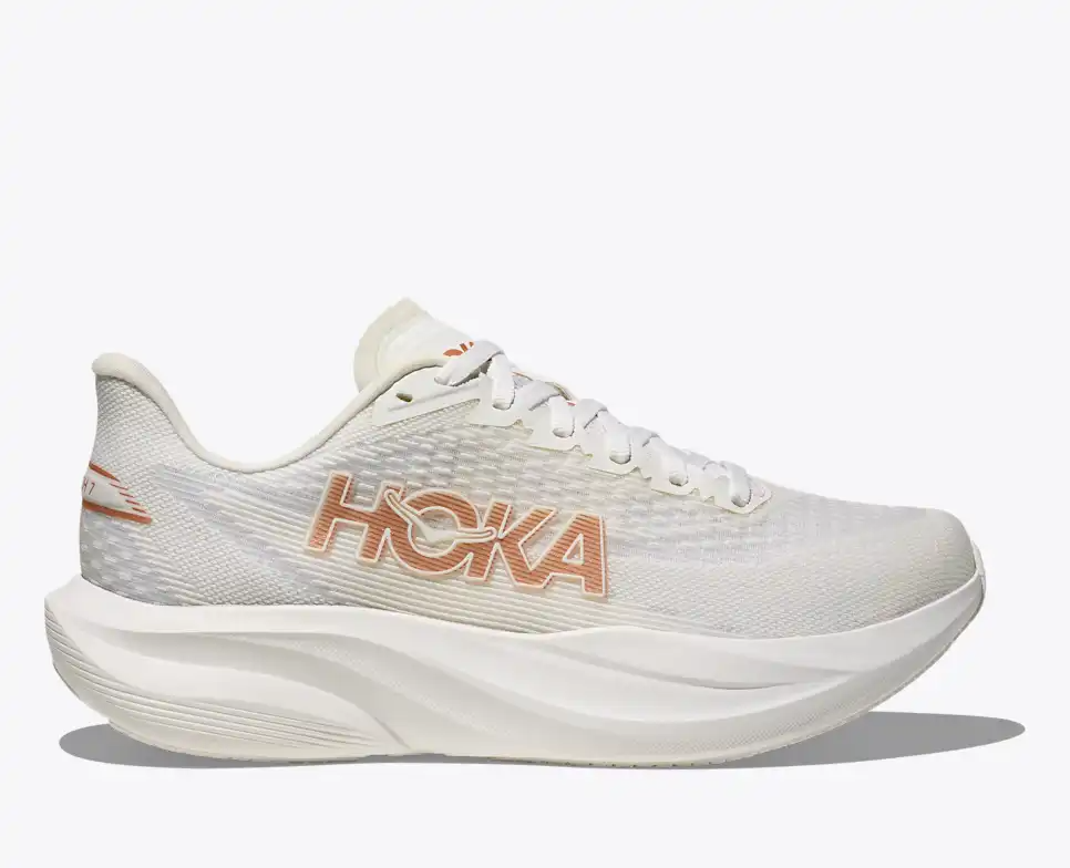 Buy HOKA Women Mach 7 Wide - Frost / Rose Gold for running in Singapore - Running Lab SG