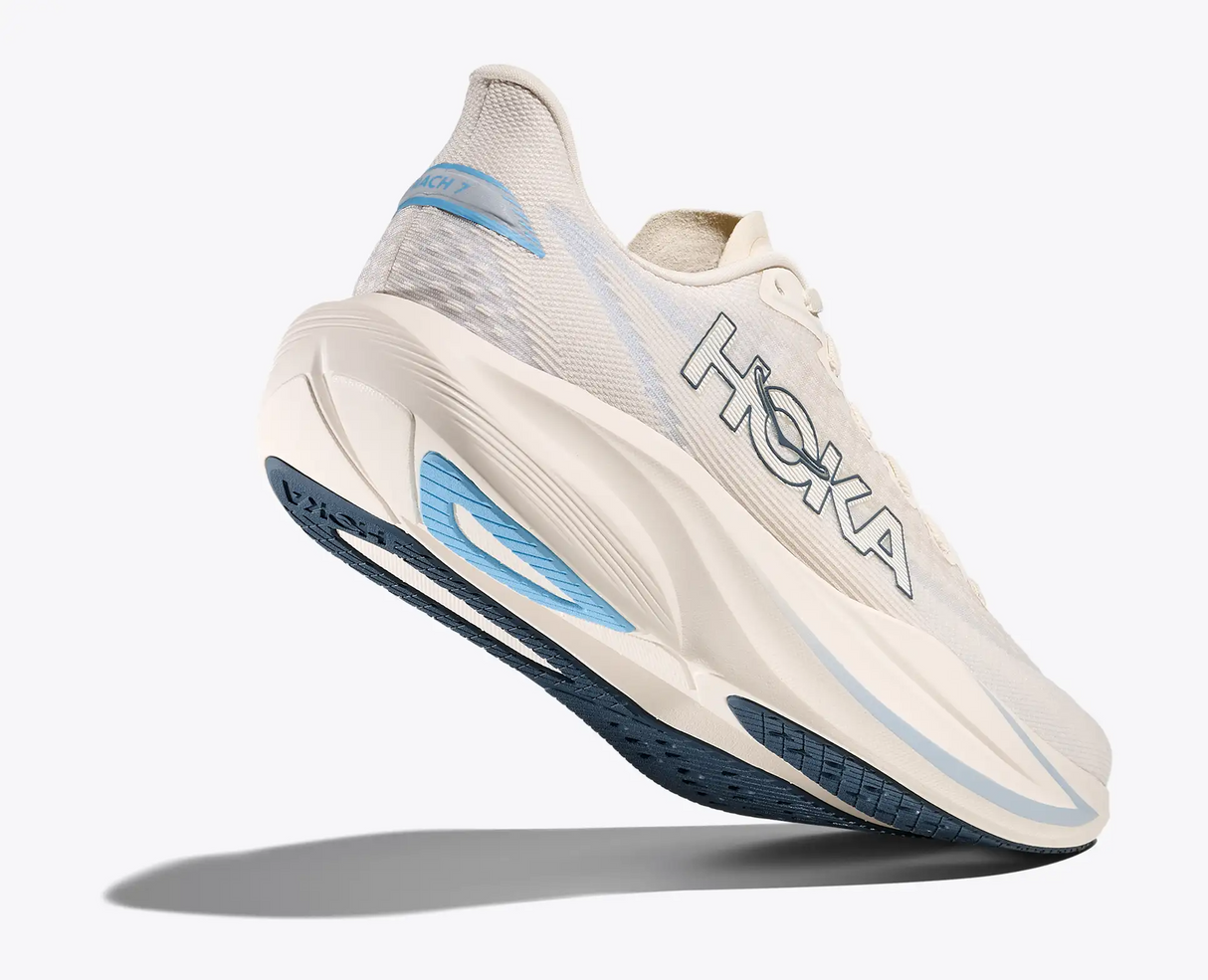 Buy HOKA Men Mach 7 Wide - Alabaster / Soaring Blue for running in Singapore - Running Lab SG