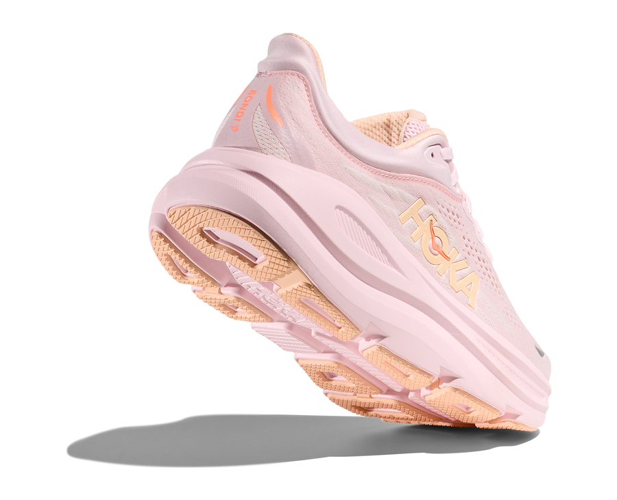 Buy HOKA Women Bondi 9 Wide - Lilac Cream / Tangerine Glow for running in Singapore - Running Lab SG