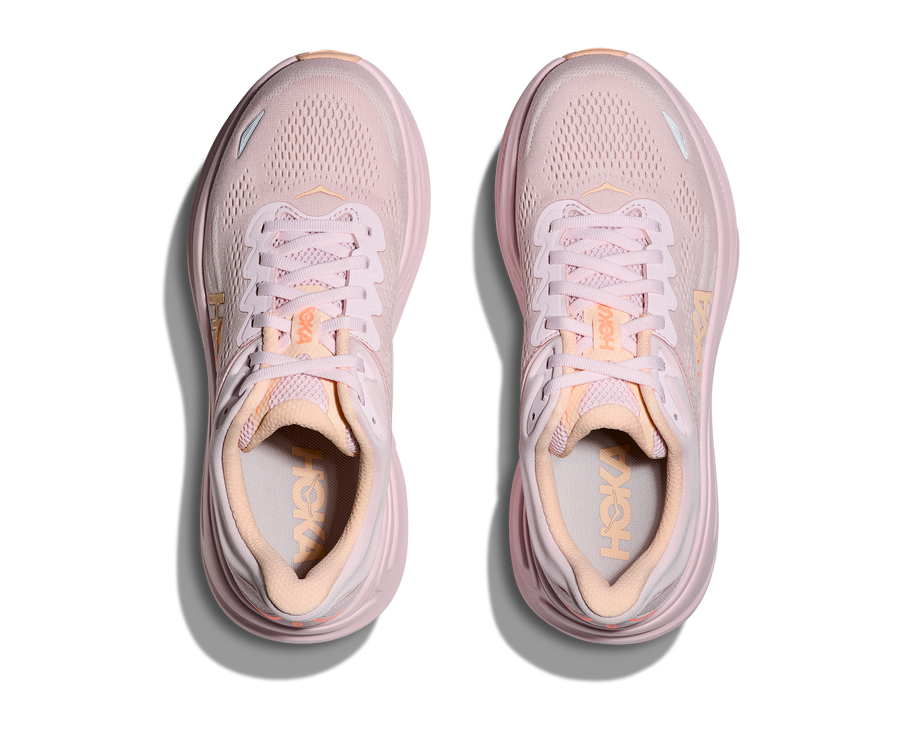 Buy HOKA Women Bondi 9 Wide - Lilac Cream / Tangerine Glow for running in Singapore - Running Lab SG