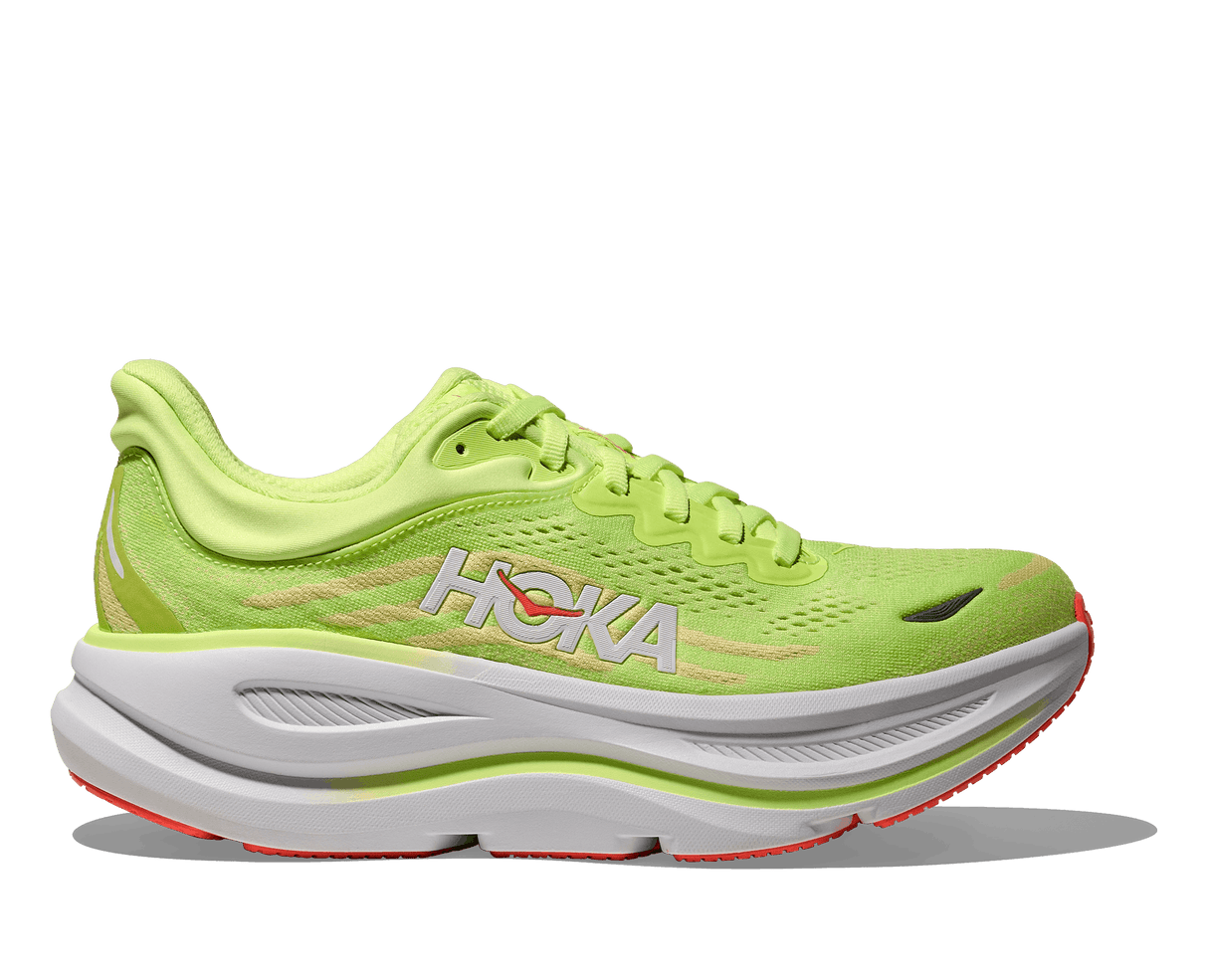 Buy HOKA Women Bondi 9 Wide - Neon Yuzu / Sunlight for running in Singapore - Running Lab SG