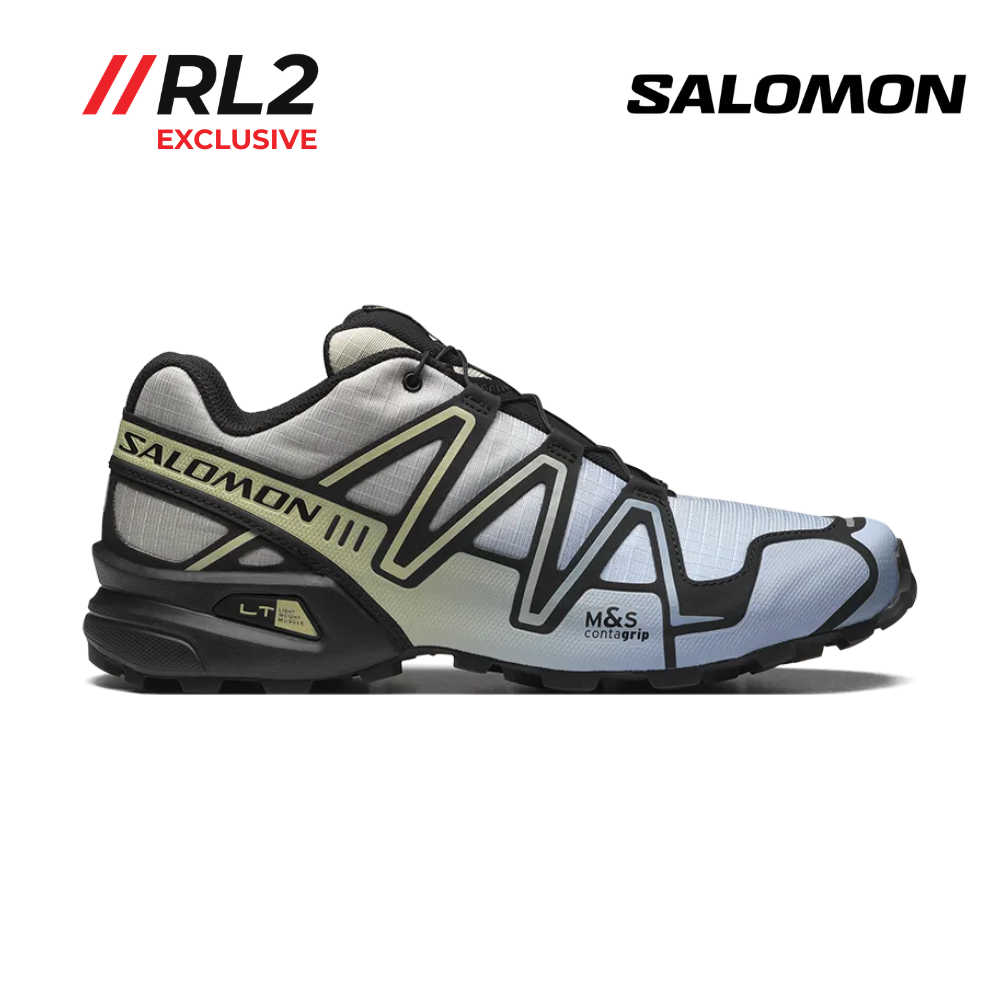 Buy Salomon Unisex Speedcross 3 - Chromatic Black / Alfalfa / Blue Fog for running in Singapore - Running Lab SG