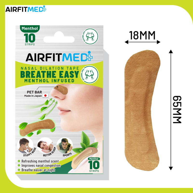 Buy AirFit Medi Nasal Dilation Tape - Menthol Infused for running in Singapore - Running Lab SG