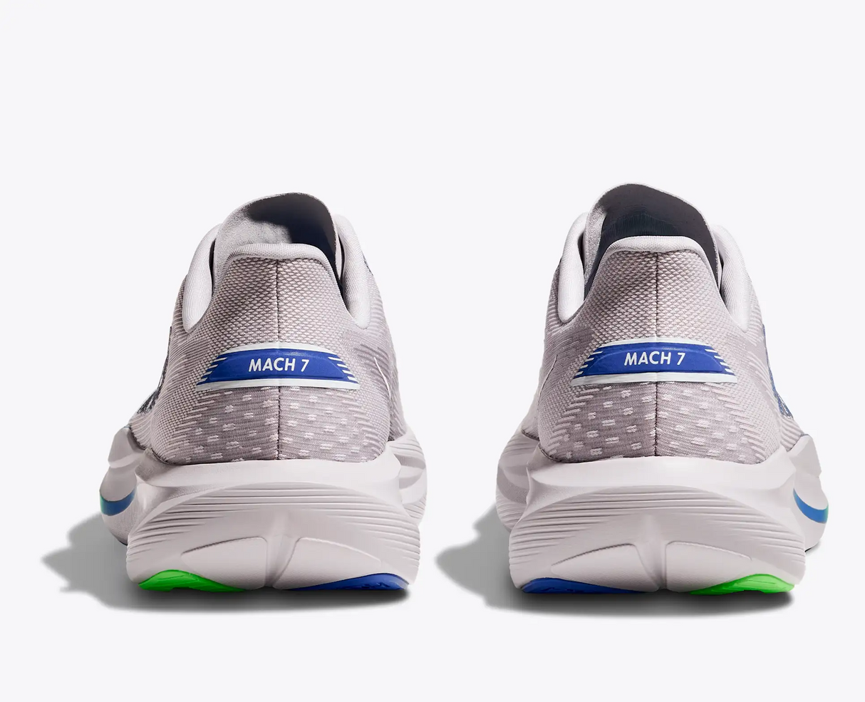 Buy HOKA Men Mach 7 Wide - Ash Grey / Cobalt Blue for running in Singapore - Running Lab SG