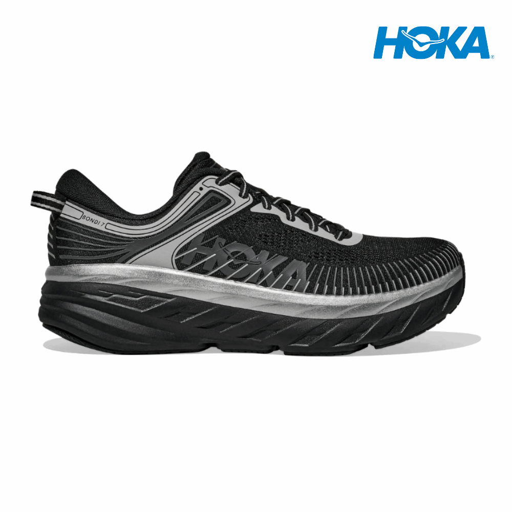 Buy HOKA Men Bondi 7 - Black / Stardust for running in Singapore - Running Lab SG