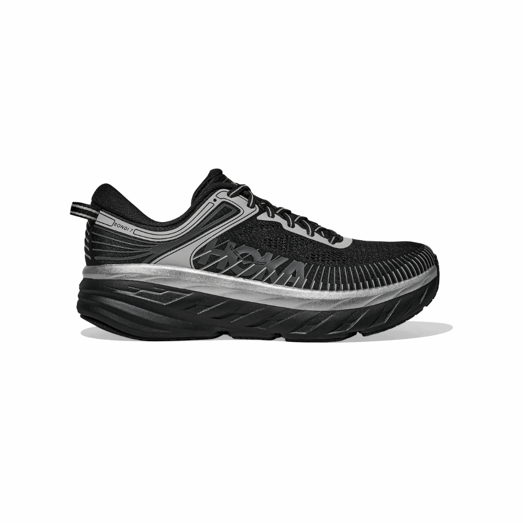Buy HOKA Men Bondi 7 - Black / Stardust for running in Singapore - Running Lab SG