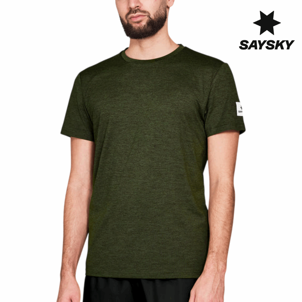 Buy SAYSKY Men Clean Pace T-Shirt - Green for running in Singapore - Running Lab SG