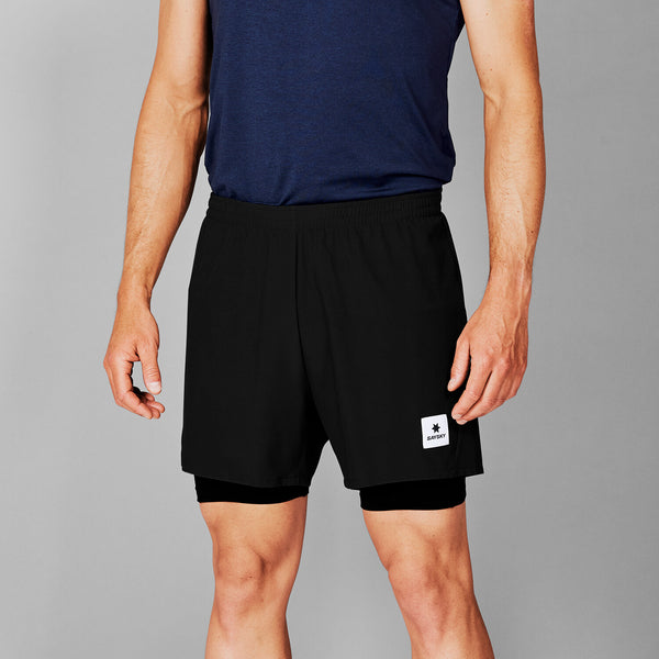 Buy SAYSKY Men Pace 2 In 1 Shorts 5'' - Black for running in Singapore - Running Lab SG