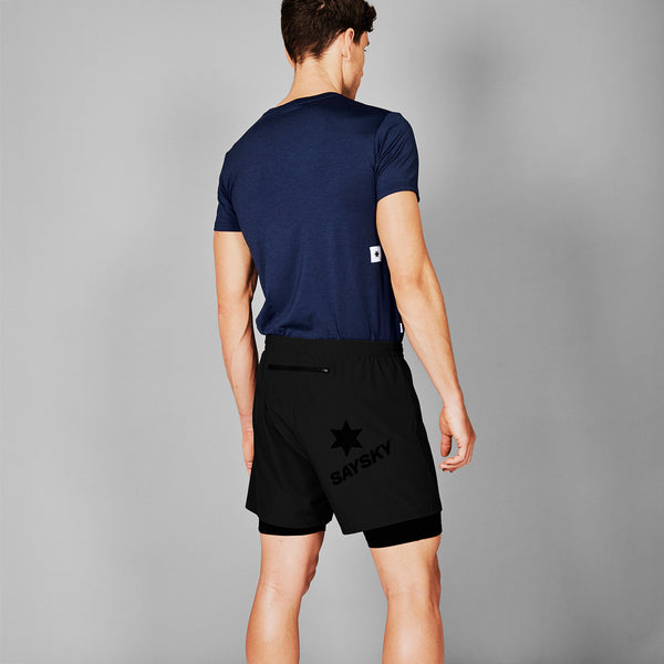 Buy SAYSKY Men Pace 2 In 1 Shorts 5'' - Black for running in Singapore - Running Lab SG