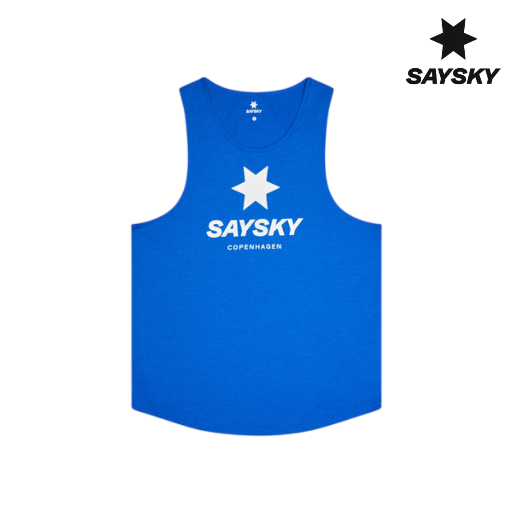 Buy SAYSKY Men Logo Combat Pro Singlet - Blue for running in Singapore - Running Lab SG