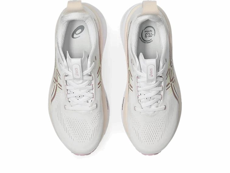 Buy ASICS Women Gel-Kayano 33 Wide - White / Hazy Lilac for running in Singapore - Running Lab SG