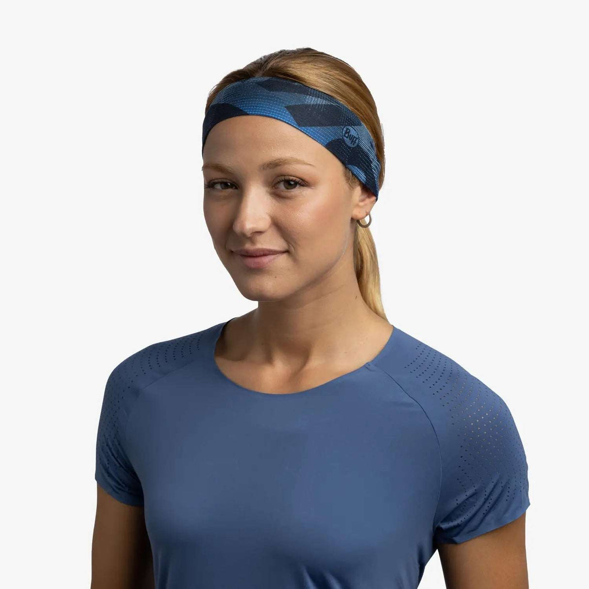 Buy BUFF® CoolNet UV® Slim Headband - Ahin Azure for running in Singapore - Running Lab SG
