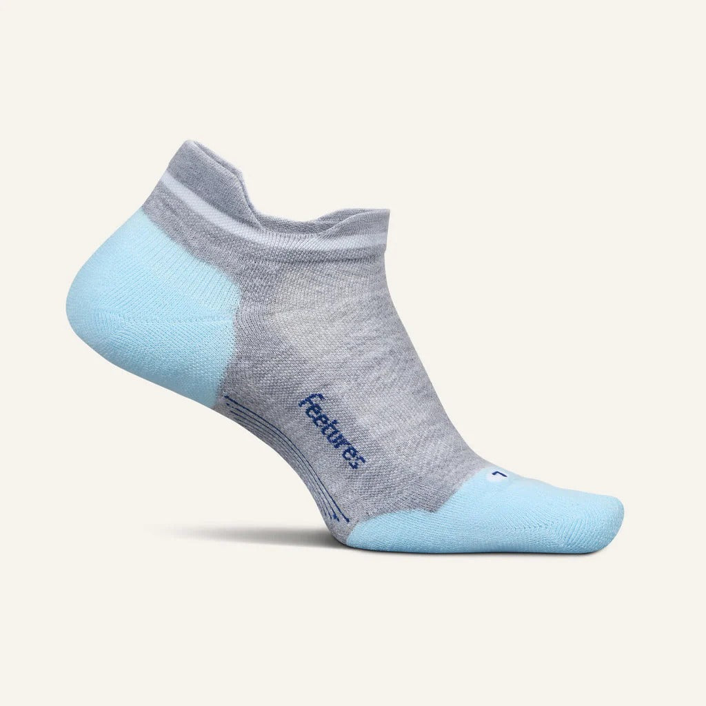 Buy Feetures Active Elite Max Cushion No Show Tab - Gray Sky for running in Singapore - Running Lab SG