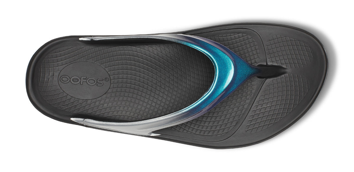 Buy OOFOS Women OOlala Luxe - Shimmer Blue for running in Singapore - Running Lab SG