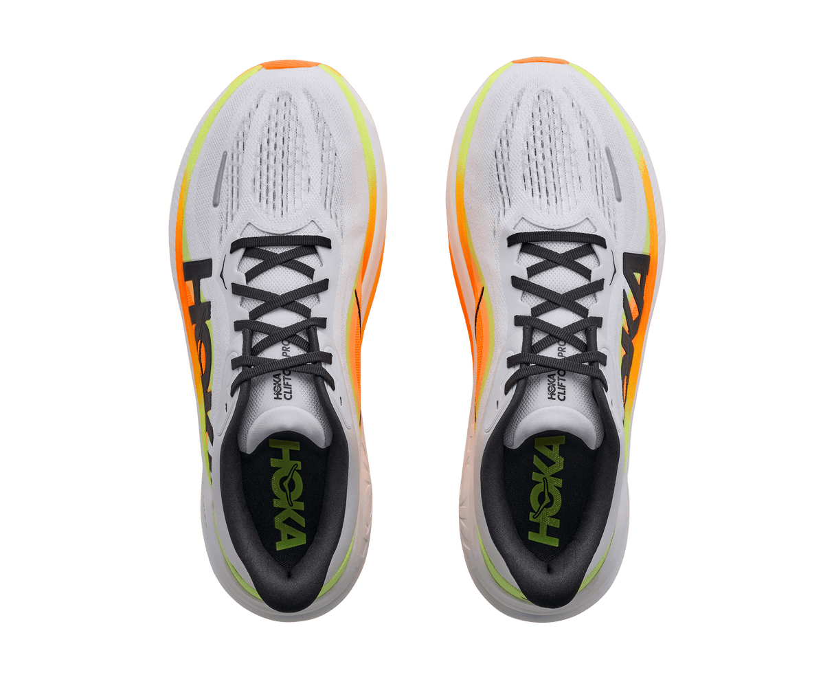 Buy HOKA Men Clifton Pro Wide - Cosmic Grey / Black for running in Singapore - Running Lab SG
