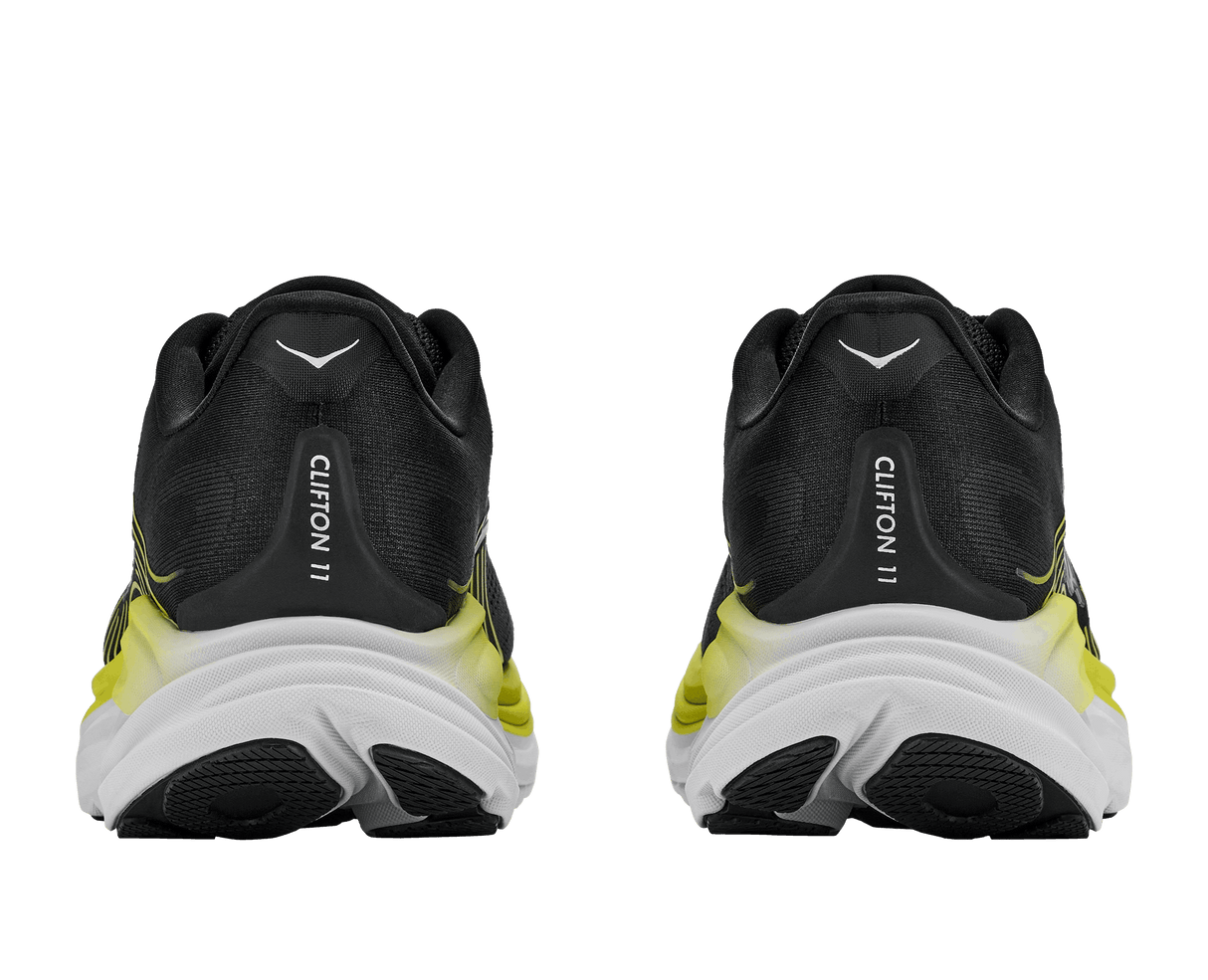 Buy HOKA Men Clifton 11 Wide - Black / Cosmic Grey for running in Singapore - Running Lab SG