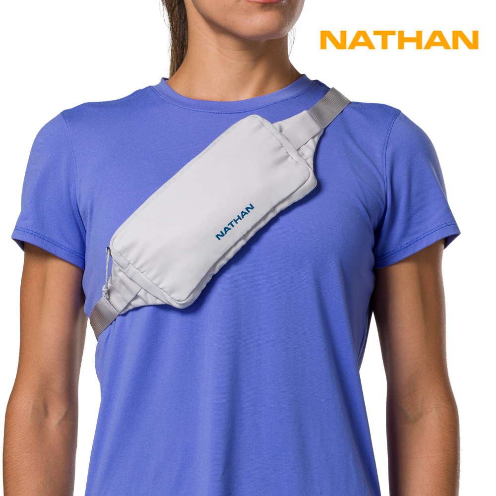 Buy Nathan Sports Marathon Waist Pack 3.0 - Vapor Grey / Sailor Blue for running in Singapore - Running Lab SG
