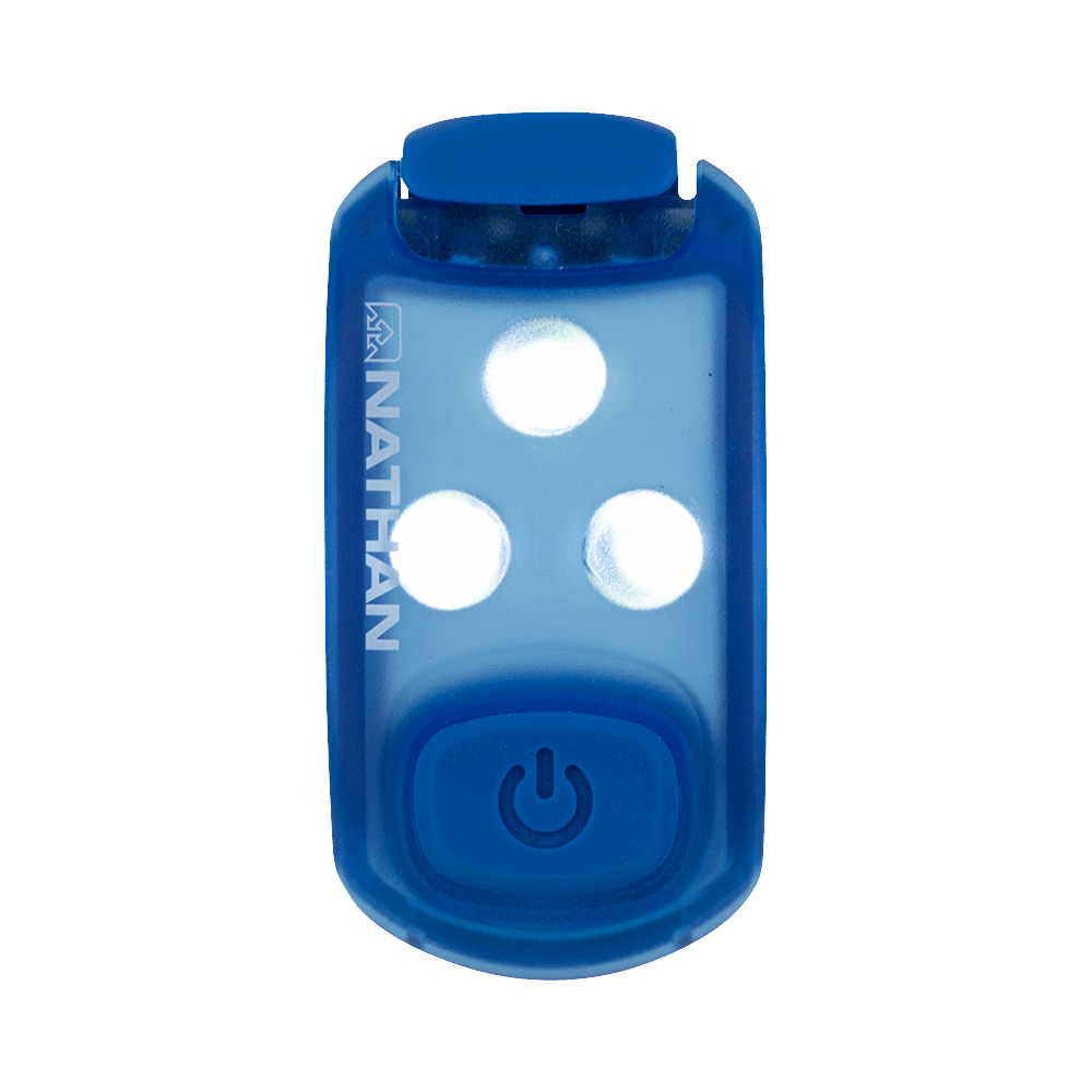 Buy Nathan Sports StrobeLight 2.0 Safety LED Light Clip - Blue Cornflower for running in Singapore - Running Lab SG