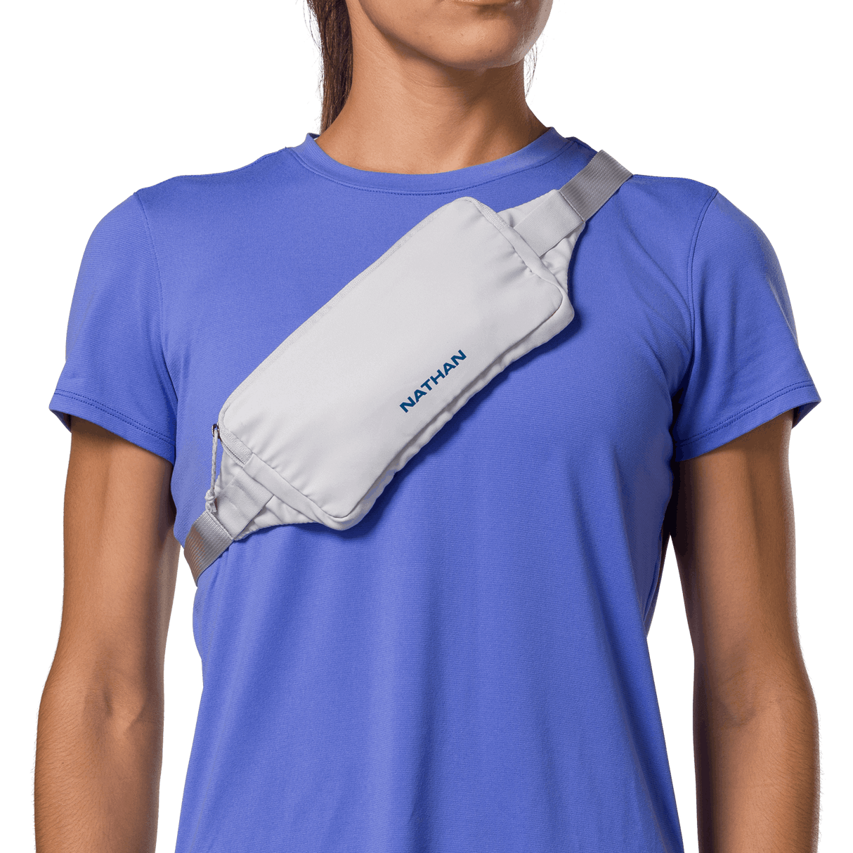 Buy Nathan Sports Marathon Waist Pack 3.0 - Vapor Grey / Sailor Blue for running in Singapore - Running Lab SG