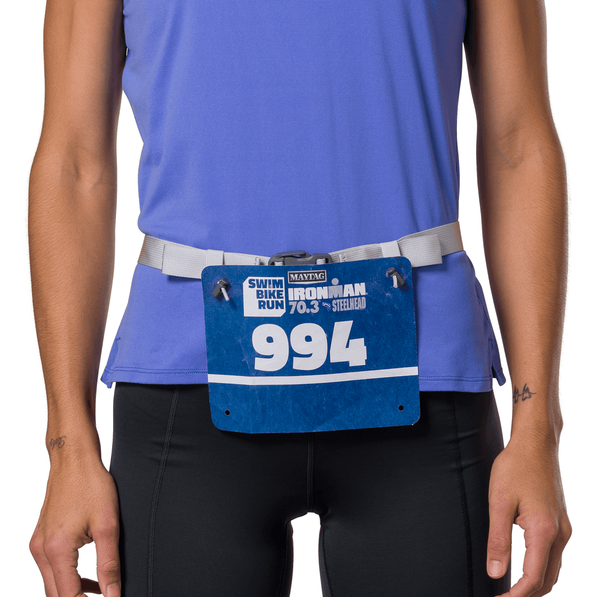 Buy Nathan Sports Marathon Waist Pack 3.0 - Vapor Grey / Sailor Blue for running in Singapore - Running Lab SG