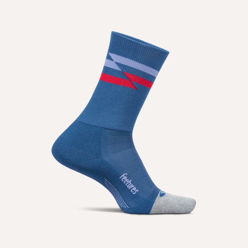 Feetures Active Elite Light Cushion Mini Crew - Blue Track