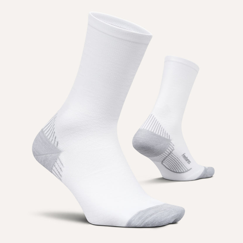 Buy Feetures Plantar Fasciitis Relief Light Cushion Mini Crew - White for running in Singapore - Running Lab SG