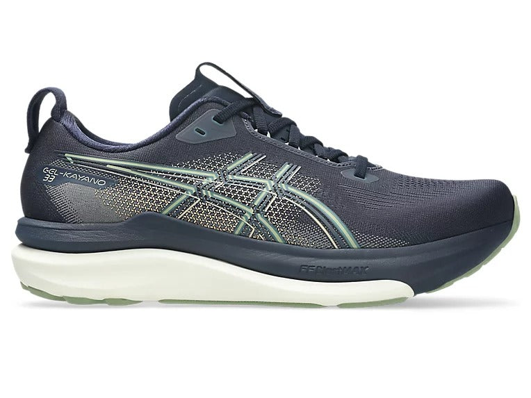 Buy ASICS Men Gel-Kayano 33 Wide - Midnight / Khaki Green for running in Singapore - Running Lab SG