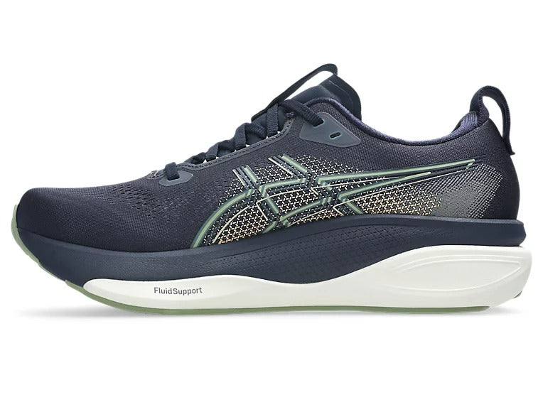 Buy ASICS Men Gel-Kayano 33 Wide - Midnight / Khaki Green for running in Singapore - Running Lab SG